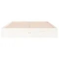 Cadre de lit blanc bois massif 120x190 cm petit double