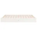 Cadre de lit blanc bois massif 120x190 cm petit double