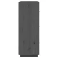 Buffet haut Gris 67x40x108,5 cm Bois massif de pin