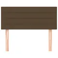 Tête de lit Marron Foncé 100x5x78/88 cm Tissu