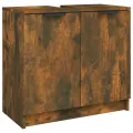 Armoire de bain Chêne fumé 64,5x33,5x59 cm Bois d'ingénierie