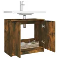 Armoire de bain Chêne fumé 64,5x33,5x59 cm Bois d'ingénierie