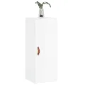 Armoire murale blanc brillant 34,5x34x90 cm bois d'ingénierie