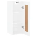 Armoire murale blanc brillant 34,5x34x90 cm bois d'ingénierie
