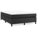 cadre de lit avec matelas Noir 140x200 cm Similicuir