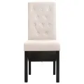 Chaises à manger lot de 2 crème tissu