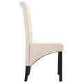 Chaises à manger lot de 2 crème tissu