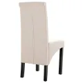 Chaises à manger lot de 2 crème tissu
