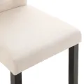 Chaises à manger lot de 2 crème tissu