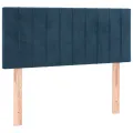 cadre de lit et matelas Bleu foncé 80x200 cm Velours