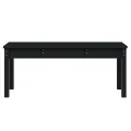 Banc de jardin noir 109x44x45 cm bois massif de pin