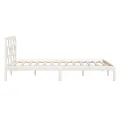 Cadre de lit Blanc Bois de pin massif 120x200 cm