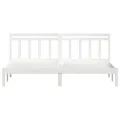 Cadre de lit Blanc Bois de pin massif 200x200 cm