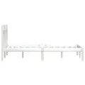 Cadre de lit Blanc Bois de pin massif 200x200 cm