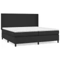 cadre de lit avec matelas Noir 200x200 cm Similicuir