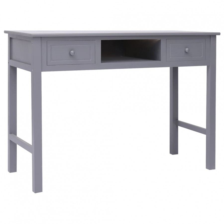 Buffet Gris 108x45x76 cm Bois de Paulownia massif