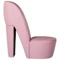 Chaise en forme de chaussure à talon haut Rose Similicuir