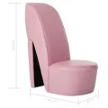Chaise en forme de chaussure à talon haut Rose Similicuir