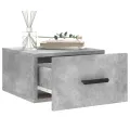 Tables de chevet murales 2 pcs gris béton 35x35x20 cm