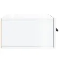 Table de chevet murale blanc brillant 35x35x20 cm