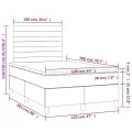 cadre de lit avec matelas Gris clair 120x200cm Tissu