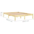 Cadre de lit bois de pin massif 160x200 cm