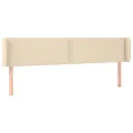 Tête de lit à LED Crème 183x16x78/88 cm Tissu