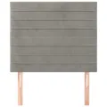 Têtes de lit 2 pcs Gris clair 80x5x78/88 cm Velours