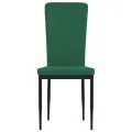 Chaises à manger lot de 4 Vert foncé Velours