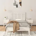Tête de lit murale Blanc 96x3x63 cm Bois massif de pin