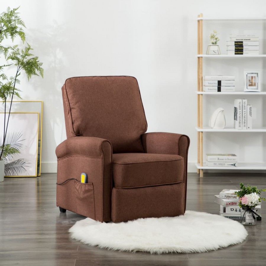 Fauteuil de massage Marron Tissu