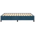 Cadre de lit Bleu foncé 140x190 cm Velours