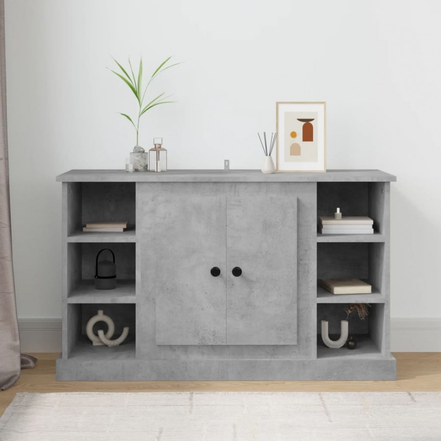 Buffet Gris béton 100x35,5x60 cm Bois d'ingénierie