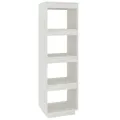 Bibliothèque/Séparateur de pièce Blanc 40x35x135 cm Pin massif