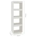 Bibliothèque/Séparateur de pièce Blanc 40x35x135 cm Pin massif