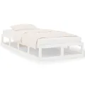 Cadre de lit Blanc 90x200 cm Bois massif