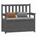 Banc Gris 112,5x51,5x96,5 cm Bois de pin massif