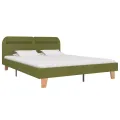 Cadre de lit avec LED Vert Tissu 180 x 200 cm