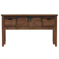 Table console Bois massif de sapin 131 x 35,5  x 75 cm Marron