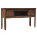 Table console Bois massif de sapin 131 x 35,5  x 75 cm Marron