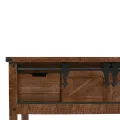 Table console Bois massif de sapin 131 x 35,5  x 75 cm Marron