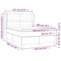 cadre de lit avec matelas Noir 140x200 cm Similicuir