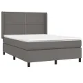 cadre de lit matelas LED Gris 140x190cm Similicuir