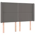 cadre de lit matelas LED Gris 140x190cm Similicuir