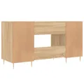 Bureau chêne sonoma 140x50x75 cm bois d'ingénierie
