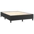 cadre de lit avec matelas Noir 140x190 cm Similicuir