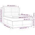 cadre de lit avec matelas Noir 140x190 cm Similicuir