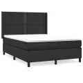 cadre de lit avec matelas Noir 140x190 cm Similicuir