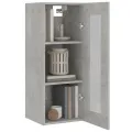 Armoire murale suspendue Gris béton 34,5x34x90 cm
