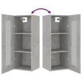 Armoire murale suspendue Gris béton 34,5x34x90 cm